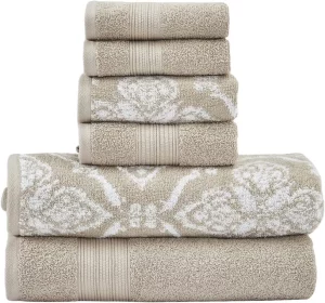 Modern Threads Amaris 6-Piece Reversible Yarn Dyed Jacquard Towel Set