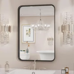 black bathroom vanity mirror for wall